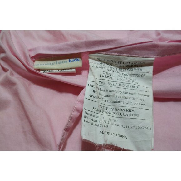 Pottery Barn Kids 2 Standard Quilted Pillow Shams Floral Tie Dye Pink Yellow - Picture 5 of 5